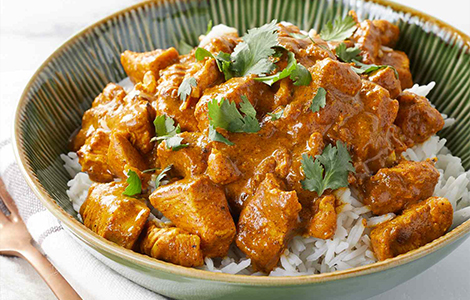 Chicken curry and rice